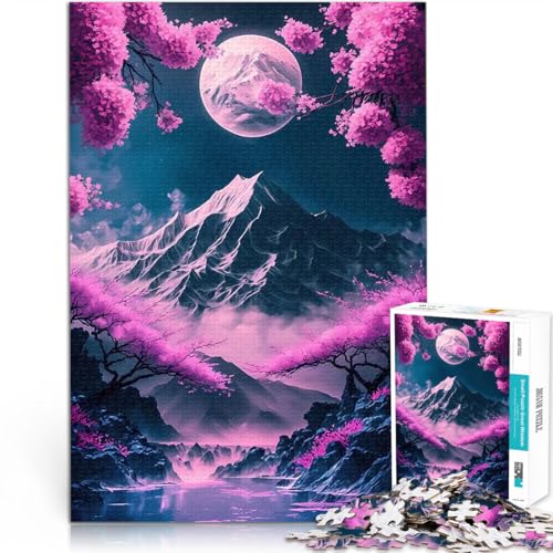 Kirschblüten-Japan-Kunst Teenager 1000-teiliges Puzzle Lernspiele Heimdekoration Jedes Stück ist einzigartig – Anspruchsvolles Familienspiel 38x26cm von SYUNFEI