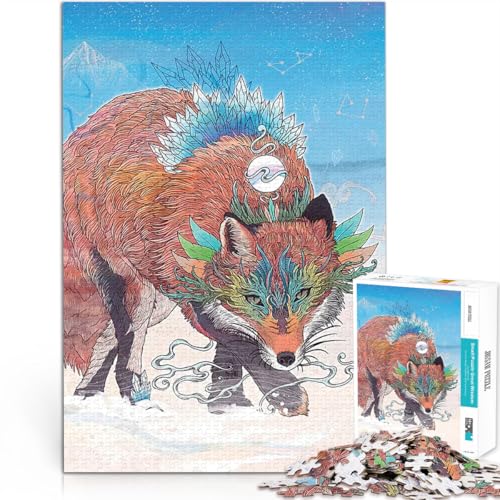 Kitsune 1000-teilige Puzzles für Teenager Helfen Sie dem Gehirn, süchtig machende Spielzeuge zu trainieren, um Geduld zu entwickeln EIN Kunstwerk 38x26cm von SYUNFEI