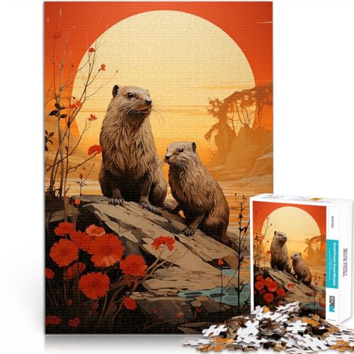 Klippschliefer 1000-teiliges Puzzle für Erwachsene Geschenke zum Suchbegriff: Herausfordernde Spiele Geburtstagsgeschenk 38x26cm von SYUNFEI