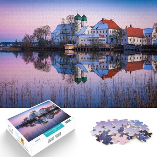 Kloster im Spiegel 1000-teilige Puzzles für Erwachsene Pädagogisches Spielzeug zum Stressabbau Heimdekoration Spielzeug 38x26cm von SYUNFEI