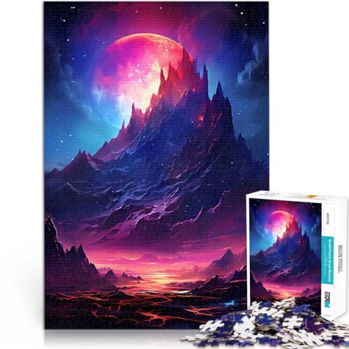 Kosmische Galaxienlandschaft Puzzle für Erwachsene mit 1000 Teilen Herausforderndes Spiel Lernspiel für Geburtstag, Weihnachten 38x26cm von SYUNFEI