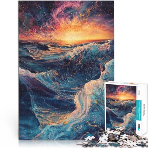 Kosmische Ozeanwellen 2000-teilige Puzzles für Teenager lustige Spiele für die ganze Familie mit passendem Poster und Quizblatt 70x100cm Kosmische Ozeanwellen 2000-teilige Puzzles für Teenager lustige Spiele für die ganze Familie mit passendem Poster und Quizblatt 70x100cm von SYUNFEI
