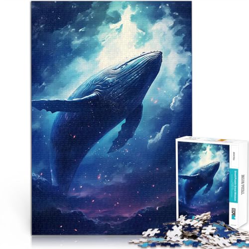 Kosmischer Himmelswal 1000-teilige Puzzles für Erwachsene Lernspiel-Herausforderungsspielzeug Heimdekoration Spielzeug 38x26cm von SYUNFEI