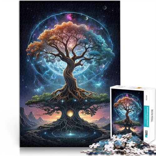 Kosmischer Lebensbaum 2000 Teenager-Teile-Puzzle Dekomprimierendes intellektuelles Lernspielzeug Heimdekoration Spielzeug 70x100cm von SYUNFEI