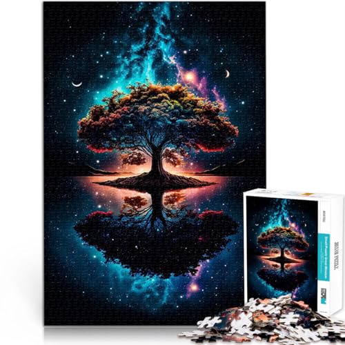 Kosmischer Lebensbaum Puzzle für Erwachsene, 1000 Teile Spielzeug-Intellektuelles Spiel Wunschliste mit dem Weihnachtsmann 38x26cm von SYUNFEI