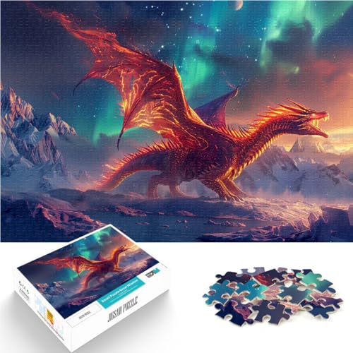 Kosmischer Winterdrache Puzzle für Erwachsene 2000 Teile Pädagogisches Spielzeug zum Stressabbau Wohnkunstdekor 70x100cm von SYUNFEI
