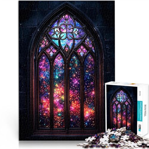 Kosmisches Buntglasfenster 1000-Teile-Puzzle für Teenager Lernspielzeug für die ganze Familie Tolles Geschenk für Spiele 38x26cm Kosmisches Buntglasfenster 1000-Teile-Puzzle für Teenager Lernspielzeug für die ganze Familie Tolles Geschenk für Spiele 38x26cm von SYUNFEI