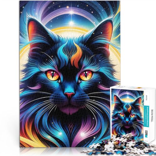Kosmisches Katzenporträt 2000-Teile-Puzzle für Teenager Spielzeug-Intellektuelles Spiel Geeignet für die Schreibtischdekoration 70x100cm von SYUNFEI