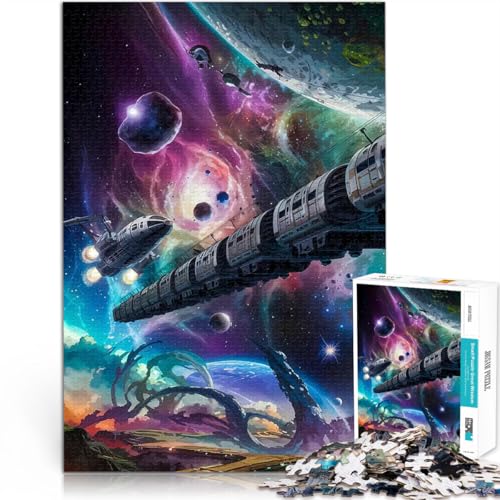 Kosmisches Zugabenteuer Teenager-Puzzle 2000 Teile Anspruchsvoll, Aber lustig und humorvoll Heimdekoration Spielzeug 70x100cm von SYUNFEI