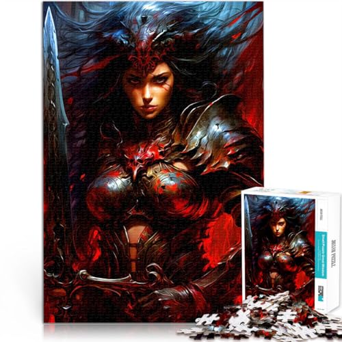 Kriegermädchen 1000-teiliges Puzzle für Teenager Geschenke zum Suchbegriff: Herausfordernde Spiele Heimdekoration 38x26cm von SYUNFEI
