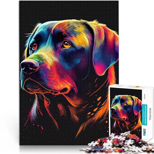 Labrador bunt 1000-teiliges Puzzle für Erwachsene Anspruchsvoll, Aber lustig und humorvoll einzigartiges Herausforderungsspiel 38x26cm Labrador bunt 1000-teiliges Puzzle für Erwachsene Anspruchsvoll, Aber lustig und humorvoll einzigartiges Herausforderungsspiel 38x26cm von SYUNFEI