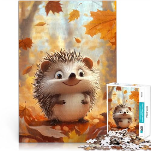 Lächelnder Igel im Herbst 1000-teiliges Puzzle für Teenager Quizspiel Jedes Stück ist einzigartig – Anspruchsvolles Familienspiel 38x26cm Lächelnder Igel im Herbst 1000-teiliges Puzzle für Teenager Quizspiel Jedes Stück ist einzigartig – Anspruchsvolles Familienspiel 38x26cm von SYUNFEI