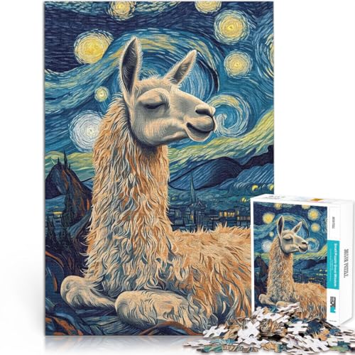 Lama Sternennacht 1000-Teile-Puzzle für Erwachsene Familienspiel zum Stressabbau, schwierige Herausforderung Wanddekoration 38x26cm Lama Sternennacht 1000-Teile-Puzzle für Erwachsene Familienspiel zum Stressabbau, schwierige Herausforderung Wanddekoration 38x26cm von SYUNFEI