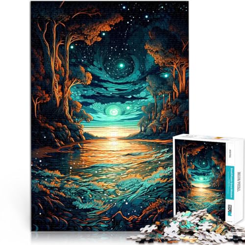 Landschaft 1000-teiliges Puzzle für Teenager Gehirnintelligenz-Herausforderung süchtig machendes Spielzeug Lustiges Geschenk 38x26cm von SYUNFEI