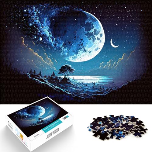 Landschaft den Mond Puzzle 1000 Teile für Jugendliche lustige Spiele für die ganze Familie Lernspiel für Geburtstag, Weihnachten 38x26cm Landschaft den Mond Puzzle 1000 Teile für Jugendliche lustige Spiele für die ganze Familie Lernspiel für Geburtstag, Weihnachten 38x26cm von SYUNFEI