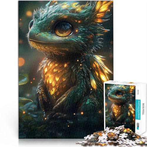 Leuchtender Drache 2000-teilige Puzzles für Erwachsene Lernspiele DIY Spielzeug Lustige Aktivitäten für zu Hause, Geburtstagsgeschenk, Reisegeschenk, 70x100cm von SYUNFEI