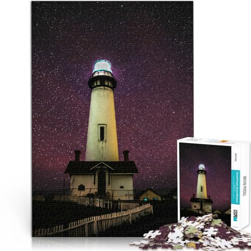 Leuchtturm am Sternenhimmel 1000-teilige Puzzles für Erwachsene Mustermontage mit vollständig ineinander greifenden, zufällig geformten Teilen 38x26cm Leuchtturm am Sternenhimmel 1000-teilige Puzzles für Erwachsene Mustermontage mit vollständig ineinander greifenden, zufällig geformten Teilen 38x26cm von SYUNFEI