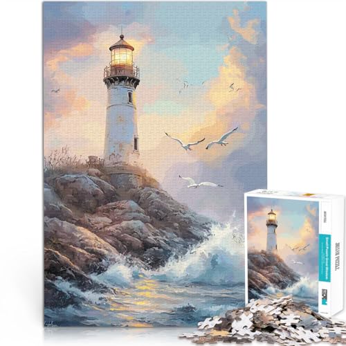 Leuchtturm an der felsigen Küste 1000-teiliges Teenager-Puzzle Denkspiel Jedes Stück ist einzigartig – Anspruchsvolles Familienspiel 38x26cm Leuchtturm an der felsigen Küste 1000-teiliges Teenager-Puzzle Denkspiel Jedes Stück ist einzigartig – Anspruchsvolles Familienspiel 38x26cm von SYUNFEI