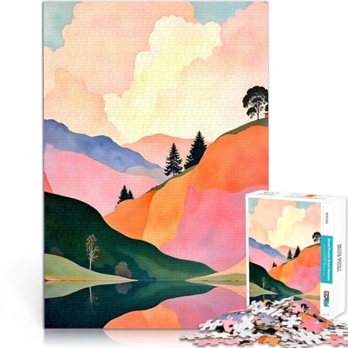 Liebe in der Luft Puzzle für Erwachsene mit 1000 Teilen lustige Spiele für die ganze Familie mit passendem Poster und Quizblatt 38x26cm von SYUNFEI