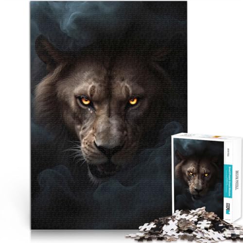 Löwe 1000-Teile-Puzzle für Teenager Gehirnintelligenz-Herausforderung süchtig machendes Spielzeug Tolle Geschenke und Spielzeuge 38x26cm von SYUNFEI
