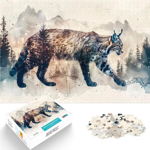 Luchswächter 1000-teilige Puzzles für Teenager Gehirnintelligenz-Herausforderung süchtig machendes Spielzeug Wohnkunstdekor 38x26cm Luchswächter 1000-teilige Puzzles für Teenager Gehirnintelligenz-Herausforderung süchtig machendes Spielzeug Wohnkunstdekor 38x26cm von SYUNFEI