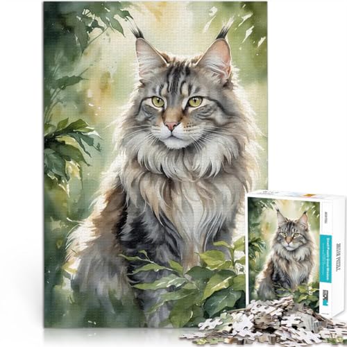 Maine Coon Katze Aquarell 1000 Teenager-Teile-Puzzle Trainieren Sie Ihr Gehirn und Ihre Hände Tolle Geschenke und Spielzeuge 38x26cm Maine Coon Katze Aquarell 1000 Teenager-Teile-Puzzle Trainieren Sie Ihr Gehirn und Ihre Hände Tolle Geschenke und Spielzeuge 38x26cm von SYUNFEI