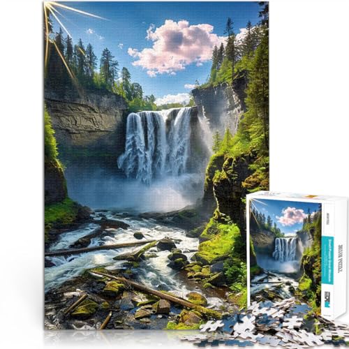 Majestätischer Wasserfall im Wald Puzzle 1000 Teile für Teenager Herausforderndes Spiel Lernspiel für Geburtstag, Weihnachten 38x26cm Majestätischer Wasserfall im Wald Puzzle 1000 Teile für Teenager Herausforderndes Spiel Lernspiel für Geburtstag, Weihnachten 38x26cm von SYUNFEI