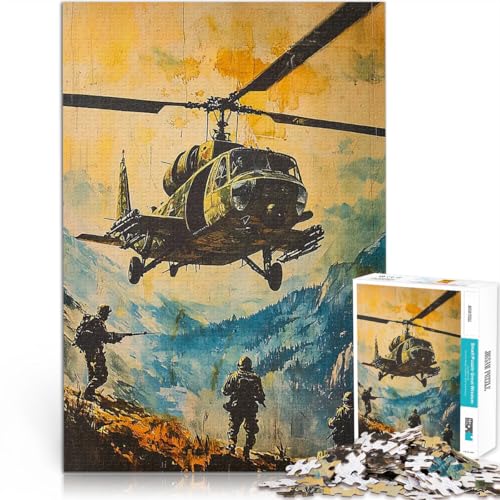 Militärhubschrauber 1000 Teenager-Teile-Puzzle Gehirnintelligenz-Herausforderung süchtig machendes Spielzeug tolles Geschenk 38x26cm Militärhubschrauber 1000 Teenager-Teile-Puzzle Gehirnintelligenz-Herausforderung süchtig machendes Spielzeug tolles Geschenk 38x26cm von SYUNFEI