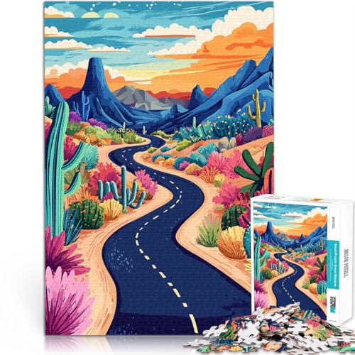 Minimalistische Kunst Wüstenstraße Sonnenuntergang Puzzle 1000 Teile für Jugendliche Quizspiel Geschenk zum Geburtstag 38x26cm Minimalistische Kunst Wüstenstraße Sonnenuntergang Puzzle 1000 Teile für Jugendliche Quizspiel Geschenk zum Geburtstag 38x26cm von SYUNFEI