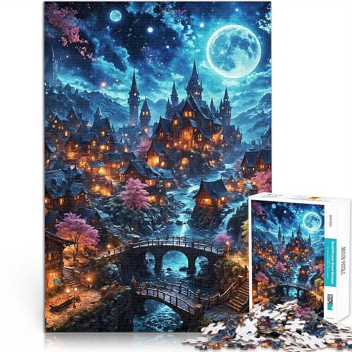 Mondnachtlandschaft 2000-teiliges Puzzle für Teenager Lernspielzeug für die ganze Familie denn eignet ganze Familie 70x100cm Mondnachtlandschaft 2000-teiliges Puzzle für Teenager Lernspielzeug für die ganze Familie denn eignet ganze Familie 70x100cm von SYUNFEI