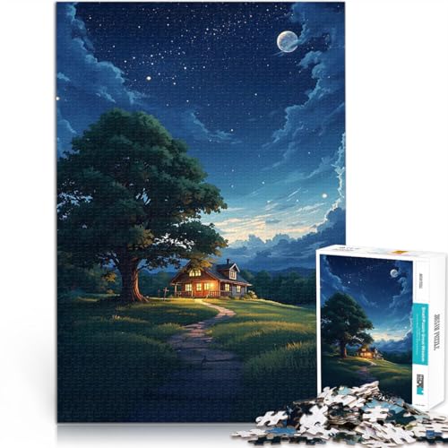 Mondscheinnacht-Hütte Puzzle 1000 Teile für Erwachsene Lernspiel-Herausforderungsspielzeug Einzigartige Wohndekoration und Geschenke 38x26cm Mondscheinnacht-Hütte Puzzle 1000 Teile für Erwachsene Lernspiel-Herausforderungsspielzeug Einzigartige Wohndekoration und Geschenke 38x26cm von SYUNFEI
