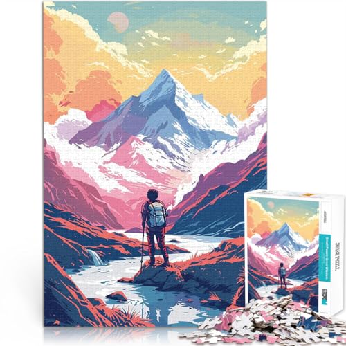 Mont Blanc Frankreich 1000-teiliges Puzzle für Erwachsene pädagogische Herausforderung Wanddekoration Einzigartige Geburtstags 38x26cm von SYUNFEI