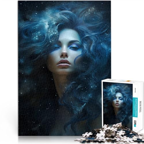 Mystische Frau mit Sternenstaub 1000-Teile-Puzzle für Teenager Quizspiel Lustige Aktivitäten für zu Hause, Geburtstagsgeschenk, Reisegeschenk, 38x26cm Mystische Frau mit Sternenstaub 1000-Teile-Puzzle für Teenager Quizspiel Lustige Aktivitäten für zu Hause, Geburtstagsgeschenk, Reisegeschenk, 38x26cm von SYUNFEI