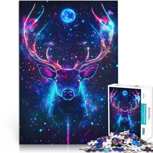 Neon Hirsch im Weltraum Kosmische Natur 1000-teiliges Puzzle für Teenager Intellektuelles Spiel Tolles Geschenk für Spiele 38x26cm Neon Hirsch im Weltraum Kosmische Natur 1000-teiliges Puzzle für Teenager Intellektuelles Spiel Tolles Geschenk für Spiele 38x26cm von SYUNFEI