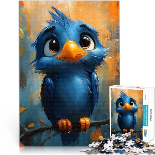 Niedliches blaues Adlergemälde Teenager 1000-teiliges Puzzle Quizspiel Jedes Stück ist einzigartig – Anspruchsvolles Familienspiel 38x26cm von SYUNFEI