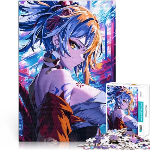 Ninja-Frau im Anime-Stil Puzzle 1000 Teile für Erwachsene Pädagogisches Spielzeug zum Stressabbau Heimdekoration Spielzeug 38x26cm von SYUNFEI