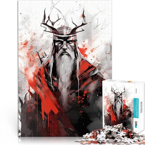 Nordische Mythologie 1000-teilige Puzzles für Erwachsene Lernspielzeug für die ganze Familie Tolles Geschenk für Spiele 38x26cm von SYUNFEI