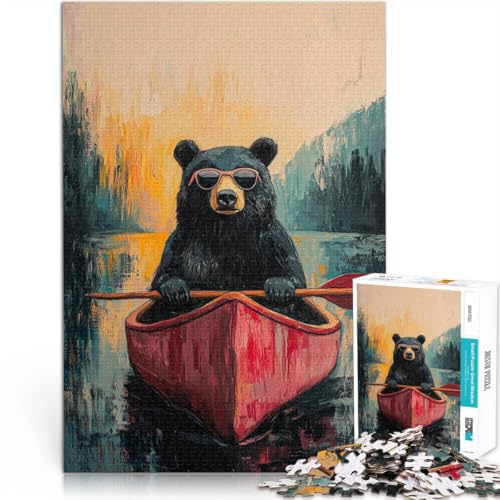 Nur EIN Cooler Bär in einem Kanu 1000-teiliges Puzzle für Teenager Denkspiel Wanddekoration Einzigartige Geburtstags 38x26cm Nur EIN Cooler Bär in einem Kanu 1000-teiliges Puzzle für Teenager Denkspiel Wanddekoration Einzigartige Geburtstags 38x26cm von SYUNFEI