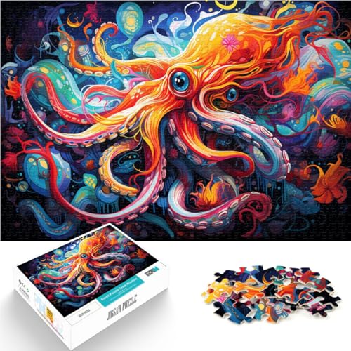 Puzzle für Erwachsene, 1000 Teile, buntes Oktopus-Quizspiel, Wanddekoration, einzigartige Geburtstags, 50 x 75 cm, für 14-Jährige Puzzle für Erwachsene, 1000 Teile, buntes Oktopus-Quizspiel, Wanddekoration, einzigartige Geburtstags, 50 x 75 cm, für 14-Jährige von SYUNFEI