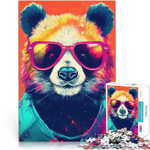 Panda mit rosa Sonnenbrille 1000-teiliges Puzzle für Teenager Stressabbau Lustige Aktivitäten für zu Hause, Geburtstagsgeschenk, Reisegeschenk, 38x26cm Panda mit rosa Sonnenbrille 1000-teiliges Puzzle für Teenager Stressabbau Lustige Aktivitäten für zu Hause, Geburtstagsgeschenk, Reisegeschenk, 38x26cm von SYUNFEI