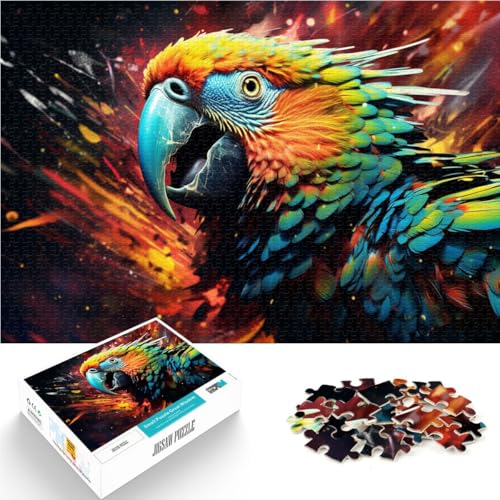 Puzzle für Erwachsene, 1000 Teile, Papagei, DIY-Puzzle, Spielzeug, Familienspiel, Stressabbau, schwieriges Herausforderungspuzzle, 14,96 x 20,47 Zoll, für 14-Jährige von SYUNFEI