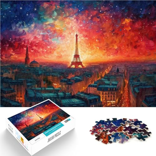 Pariser Traumlandschaft 1000-teiliges Teenager-Puzzle Herausforderndes Spielspielzeug Wanddekoration Einzigartige Geburtstags 38x26cm von SYUNFEI