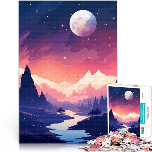Planeten-Illustration 1000-teiliges Teenager-Puzzle Geschenke zum Suchbegriff: Herausfordernde Spiele Geschenkideen 38x26cm von SYUNFEI