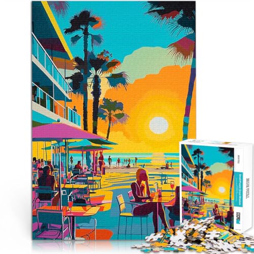 Pop-Art-Strandcafé bei Sonnenuntergang Puzzle 1000 Teile für Erwachsene Intellektuelles Spiel Tolles Geschenk für Spiele 38x26cm Pop-Art-Strandcafé bei Sonnenuntergang Puzzle 1000 Teile für Erwachsene Intellektuelles Spiel Tolles Geschenk für Spiele 38x26cm von SYUNFEI