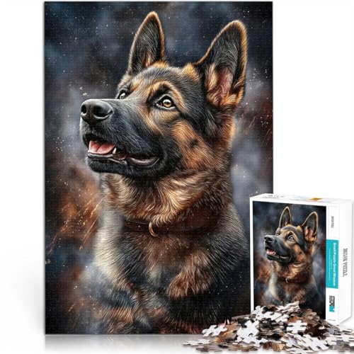 Porträt eines Deutschen Schäferhundes 1000-teilige Puzzles für Erwachsene Stressabbau-Spielzeug Geschenk zum Geburtstag 38x26cm Porträt eines Deutschen Schäferhundes 1000-teilige Puzzles für Erwachsene Stressabbau-Spielzeug Geschenk zum Geburtstag 38x26cm von SYUNFEI