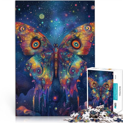Psychedelischer Schmetterling~ 1000-teilige Puzzles für Erwachsene Lustige Spiele Wanddekoration Einzigartige Geburtstags 38x26cm von SYUNFEI