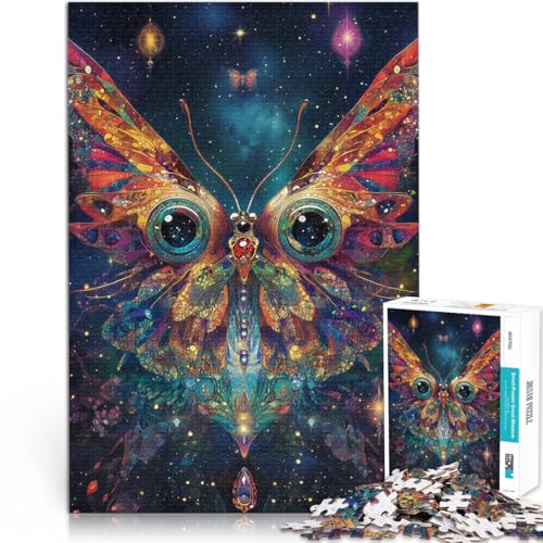 Psychedelischer Schmetterling 1000-teiliges Puzzle für Teenager Herausforderndes Spiel denn eignet ganze Familie 38x26cm von SYUNFEI
