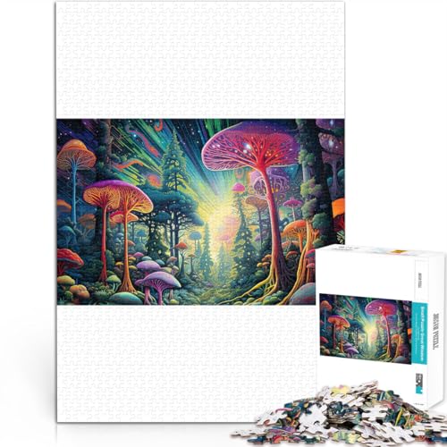 Psychedelischer Wald 1000-teiliges Teenager-Puzzle Geschenke zum Suchbegriff: Herausfordernde Spiele Wichtelgeschenke 38x26cm von SYUNFEI