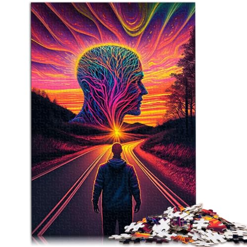 Puzzle mit 1000 Teilen für Erwachsene, psychedelische pädagogische Herausforderung, Wanddekoration, einzigartige Geburtstags, 50 x 75 cm, Puzzle mit 1000 Teilen für Erwachsene, psychedelische pädagogische Herausforderung, Wanddekoration, einzigartige Geburtstags, 50 x 75 cm, von SYUNFEI