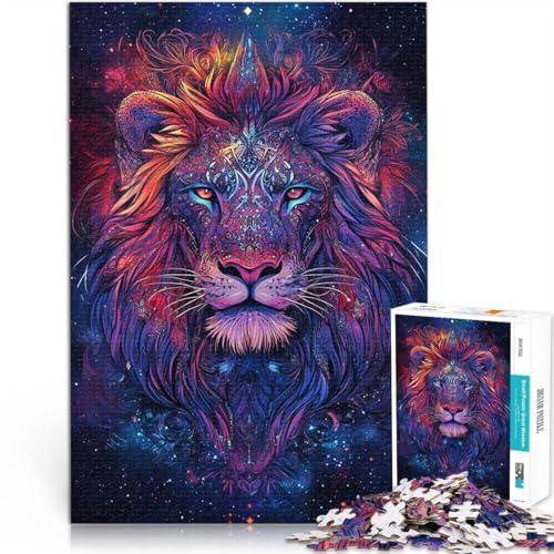 Puma mit Buntem Fell Puzzle 1000 Teile für Erwachsene Pädagogisches Spielzeug zum Stressabbau Tolle Geschenke und Spielzeuge 38x26cm von SYUNFEI
